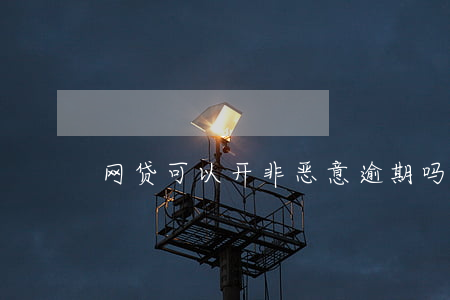 网贷可以开非恶意逾期吗(正规网贷逾期)