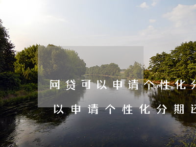 网贷可以申请个性化分期还款协议-网贷可以申请个性化分期还款协议吗