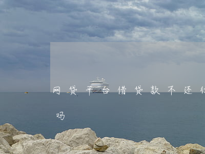 网贷平台借贷款不还行吗(网贷平台可以不还吗)
