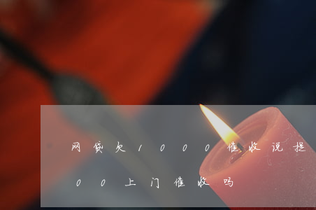 网贷欠1000催收说提起诉讼(欠网贷1000上门催收吗)