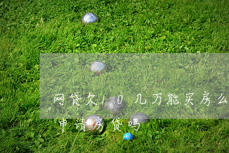 网贷欠10几万能买房么(欠十几万网贷可以申请房贷吗)