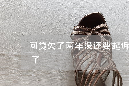 网贷欠了两年没还要起诉(欠了网贷两年没还了)