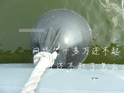 网贷欠十多万还不起了怎么办呢-网贷欠十多万还不起了怎么办呢