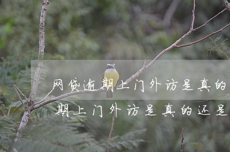 网贷逾期上门外访是真的还是假的-网贷逾期上门外访是真的还是假的啊
