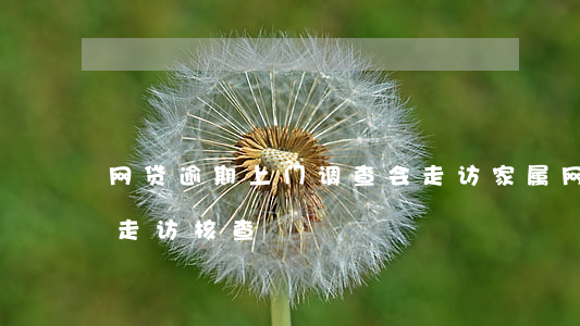 网贷逾期上门调查会走访家属（网上贷款逾期走访核查）
