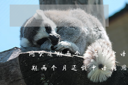 网贷逾期两个月还能申请信用卡吗-网贷逾期两个月还能申请信用卡吗知乎