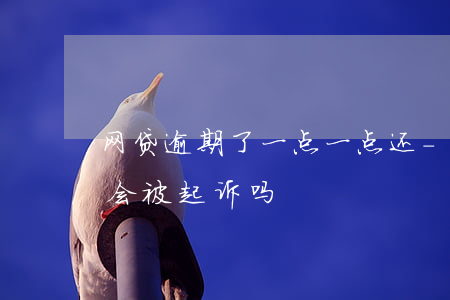 网贷逾期了一点一点还-网贷逾期一点点还会被起诉吗