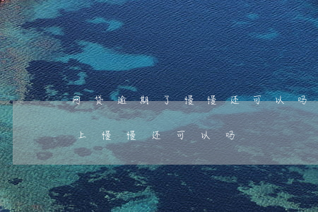 网贷逾期了慢慢还可以吗(网贷逾期以后还不上慢慢还可以吗)
