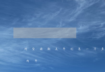 网贷逾期五年利息一万多(网贷一千五逾期了两年)