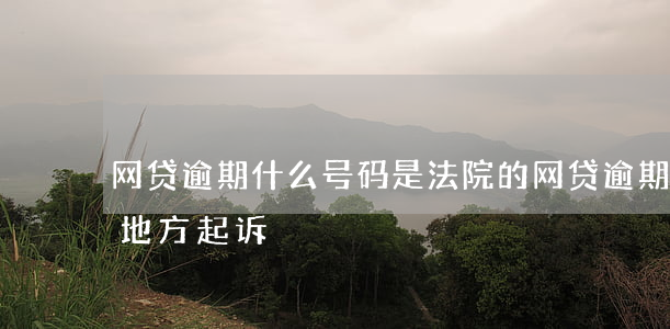 网贷逾期什么号码是法院的(网贷逾期在什么地方起诉)