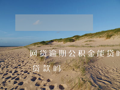 网贷逾期公积金能贷吗(网贷逾期公积金可以贷款吗)