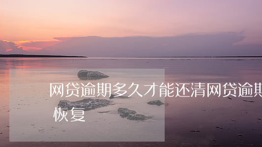 网贷逾期多久才能还清(网贷逾期过后多久能恢复)