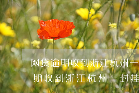 网贷逾期收到浙江杭州一封挂号信-网贷逾期收到浙江杭州一封挂号信是真的吗