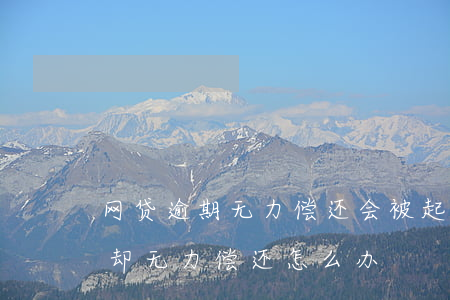 网贷逾期无力偿还会被起诉吗(网贷逾期目前却无力偿还怎么办)