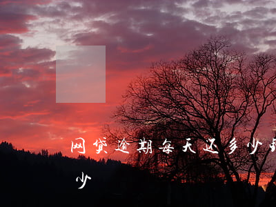 网贷逾期每天还多少钱(网贷逾期一天罚息多少)