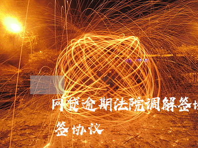 网贷逾期法院调解签协议(网贷逾期法院调解签协议)