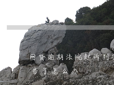 网贷逾期法院起诉判决后怎么办(网贷逾期被告了怎么办)