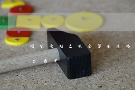 网贷逾期立案会留案底吗(网贷逾期结案有什么后果)