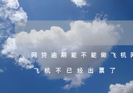 网贷逾期能不能做飞机(网贷逾期一年可以坐飞机不 已经出票了)