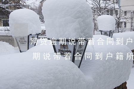 网贷逾期说带着合同到户籍所在地-网贷逾期说带着合同到户籍所在地起诉
