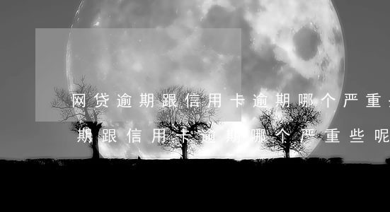 网贷逾期跟信用卡逾期哪个严重些-网贷逾期跟信用卡逾期哪个严重些呢