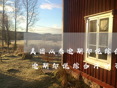 美团从未逾期却说综合评分不足-美团从未逾期却说综合评分不足怎么办