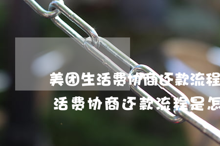 美团生活费协商还款流程是怎样的-美团生活费协商还款流程是怎样的呢