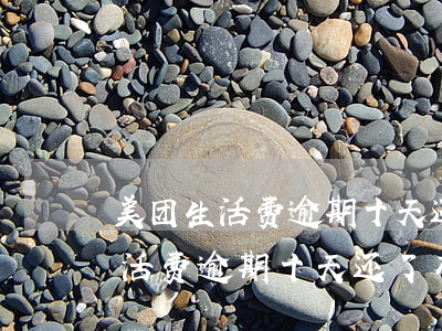 美团生活费逾期十天还了有没有事-美团生活费逾期十天还了有没有事啊