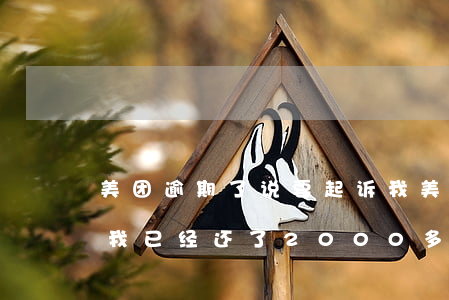 美团逾期了说要起诉我(美团逾期8天会起诉,我已经还了2000多)
