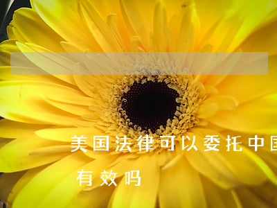 美国法律可以委托中国吗(美国法律对中国人有效吗)