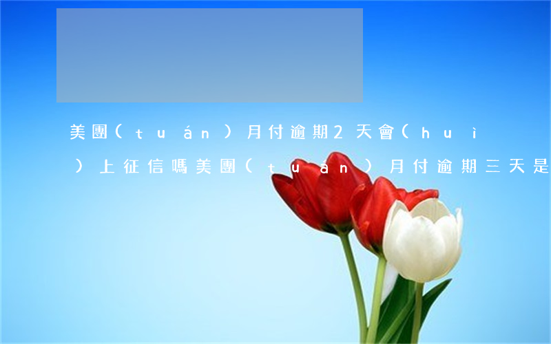 美團(tuán)月付逾期2天會(huì)上征信嗎(美團(tuán)月付逾期三天是不是以后都不能用了?)