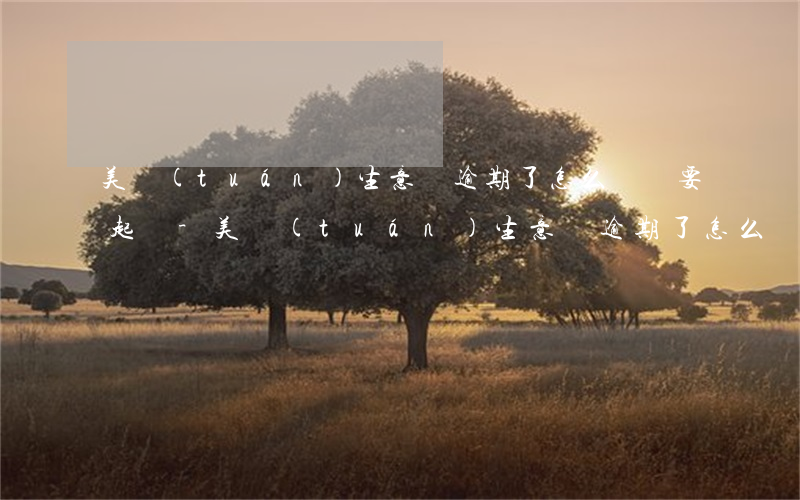 美團(tuán)生意貸逾期了怎么辦說要起訴-美團(tuán)生意貸逾期了怎么辦說要起訴我