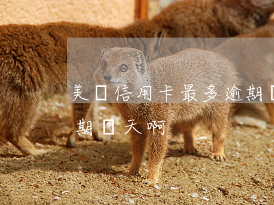 美團信用卡最多逾期幾天(美團信用卡最多逾期幾天啊)