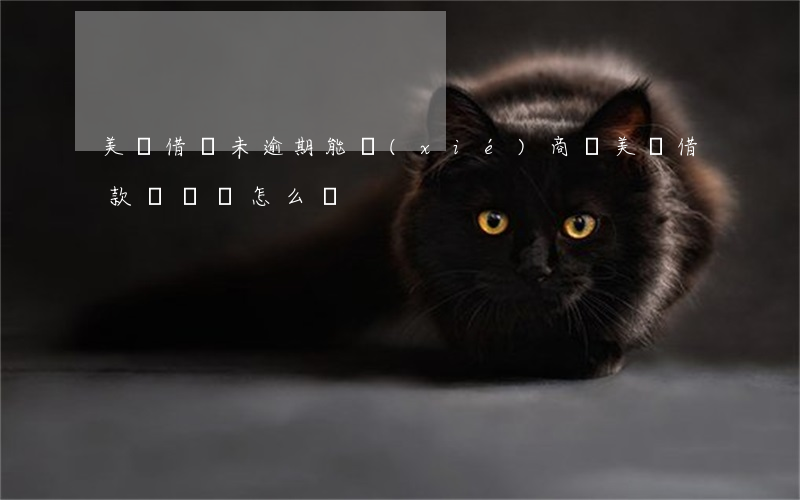 美團借錢未逾期能協(xié)商嗎(美團借款沒還會怎么樣)