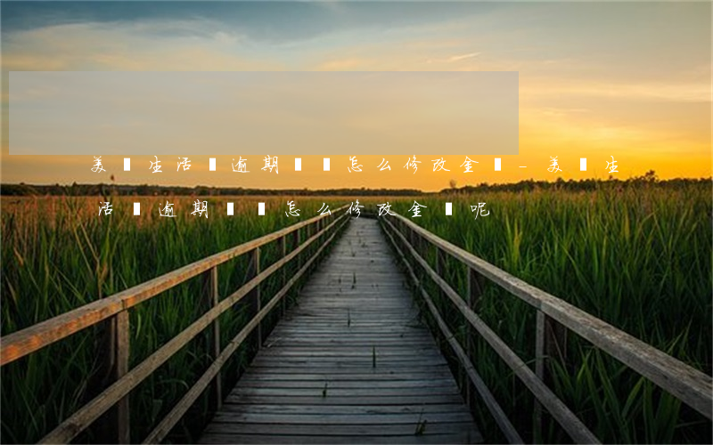 美團生活費逾期賬單怎么修改金額-美團生活費逾期賬單怎么修改金額呢