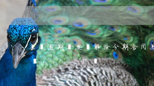 美團逾期說要簽解除分期合同 美團解除分期協(xié)議