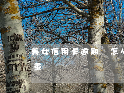 美女信用卡逾期會怎么樣(信用卡逾期后果嚴重嗎)