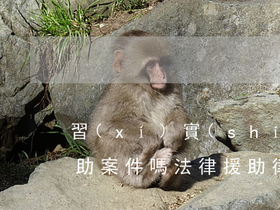 習(xí)實(shí)律師可以辦法律援助案件嗎(法律援助律師可靠嗎)