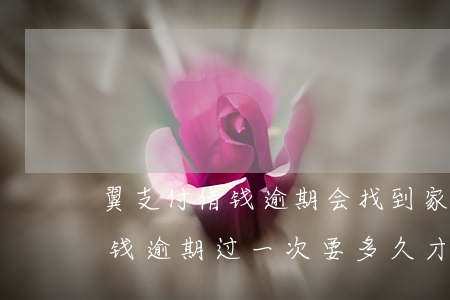翼支付借钱逾期会找到家里去吗-翼支付借钱逾期过一次,要多久才能再借钱