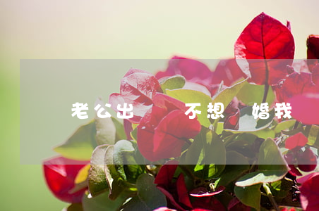老公出軌還不想離婚我該怎么辦呢