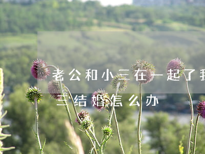 老公和小三在一起了 我该怎么办(老公要和小三结婚怎么办)