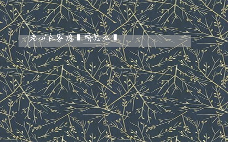 老公在家想離婚怎么辦