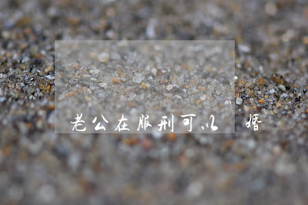 老公在服刑可以離婚嗎
