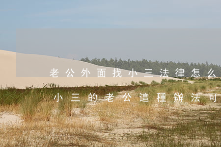 老公外面找小三法律怎么處罰(老公出軌去找小三的老公這種辦法可行嗎)