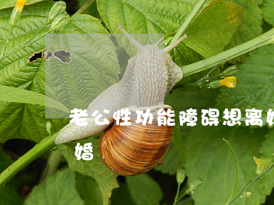 老公性功能障碍想离婚(老公无性功能我想离婚)
