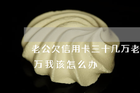 老公欠信用卡三十几万(老公欠信用卡二十多万我该怎么办)