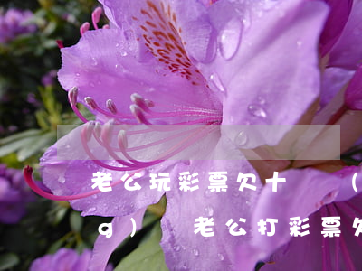 老公玩彩票欠十幾萬(wàn)網(wǎng)貸(老公打彩票欠了幾十萬(wàn)怎么辦)