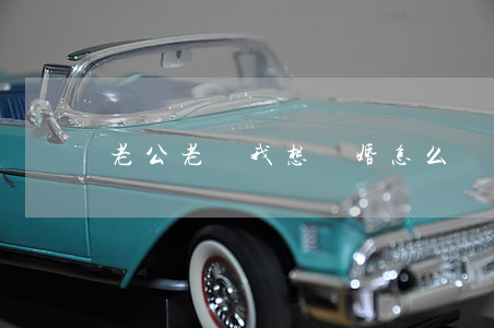 老公老說我想離婚怎么辦