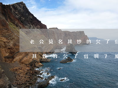 老公莫名其妙的欠了借唄7萬8-老公莫名其妙的欠了借唄7萬8怎么辦