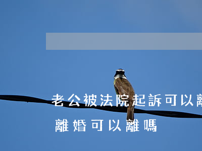 老公被法院起訴可以離婚嗎(老公在坐牢,起訴離婚可以離嗎?)